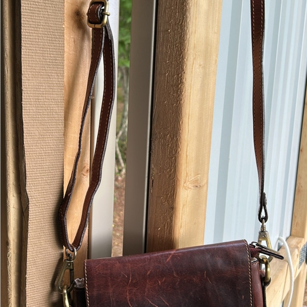 Genuine leather crossbody bag